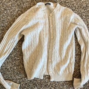 Brandy Melville Beige Cable Knit Cardigan
